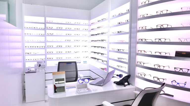 Government hospitals provide free eyeglasses to more than 24,000 people Eye clinic eyeglasses display at a government hospital