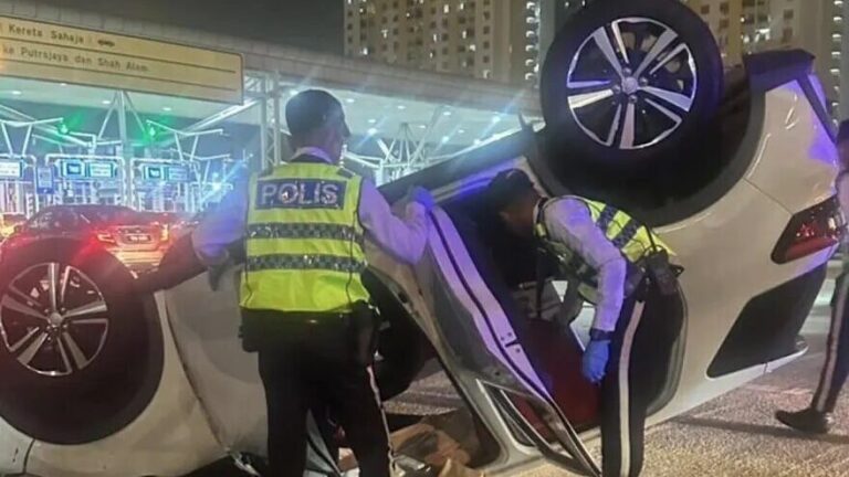 The scene of the accident in Malaysia