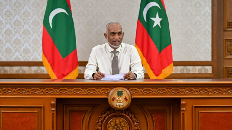 Government pledges no part of Maldives territory will be given to any foreign power President Dr. Muizzu speaks to journalists at the President’s Office during a ceremony to ratify newly passed bills.