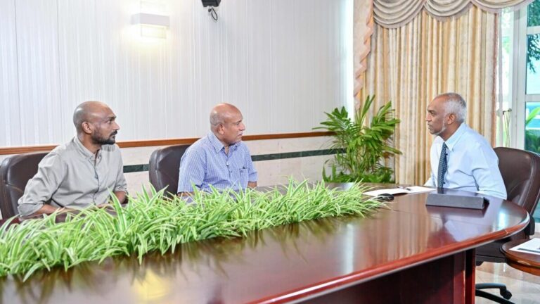 President Dr. Muizzu at the Citizen's Voice programme