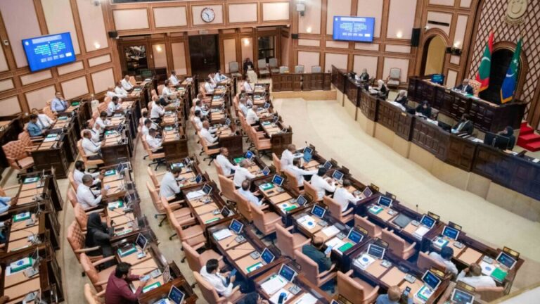 Majlis changes rules to require a vote on resolutions before they can be debated People's Majlis sitting